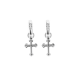 Traditional Cross Drop Earrings - Danielle B.