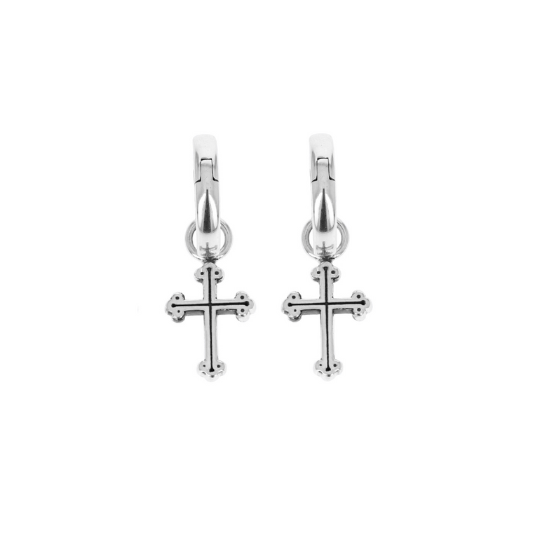 Traditional Cross Drop Earrings - Danielle B.