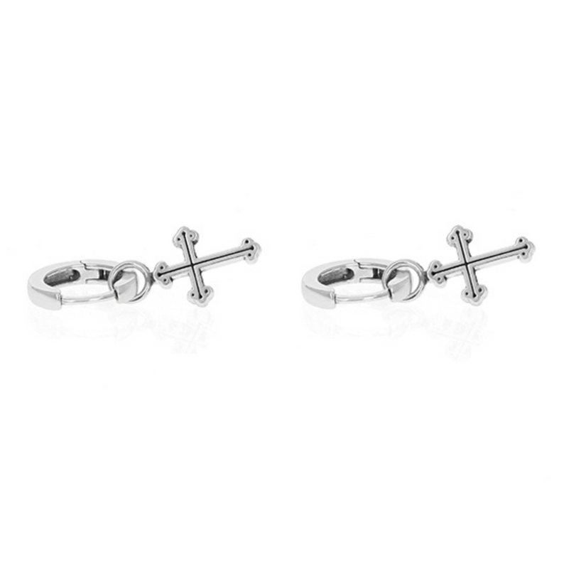 Traditional Cross Drop Earrings - Danielle B.