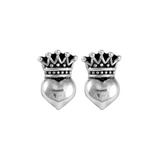 Baby Crowned Heart Post Earrings - Danielle B.