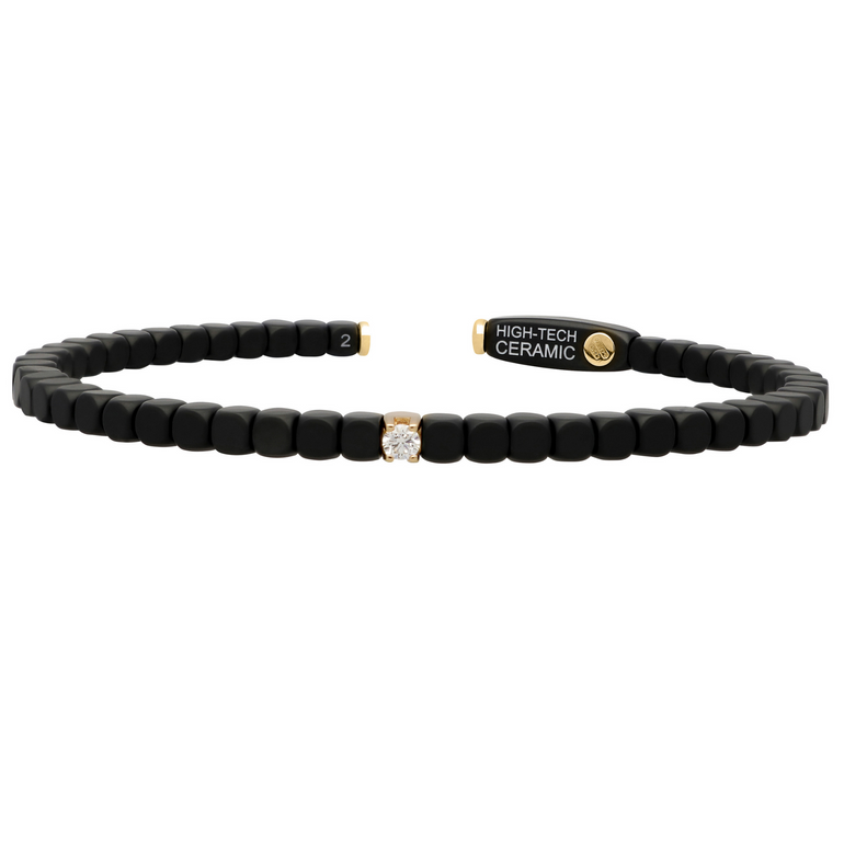 Dado Black Ceramic and Diamond Bracelet - Danielle B.