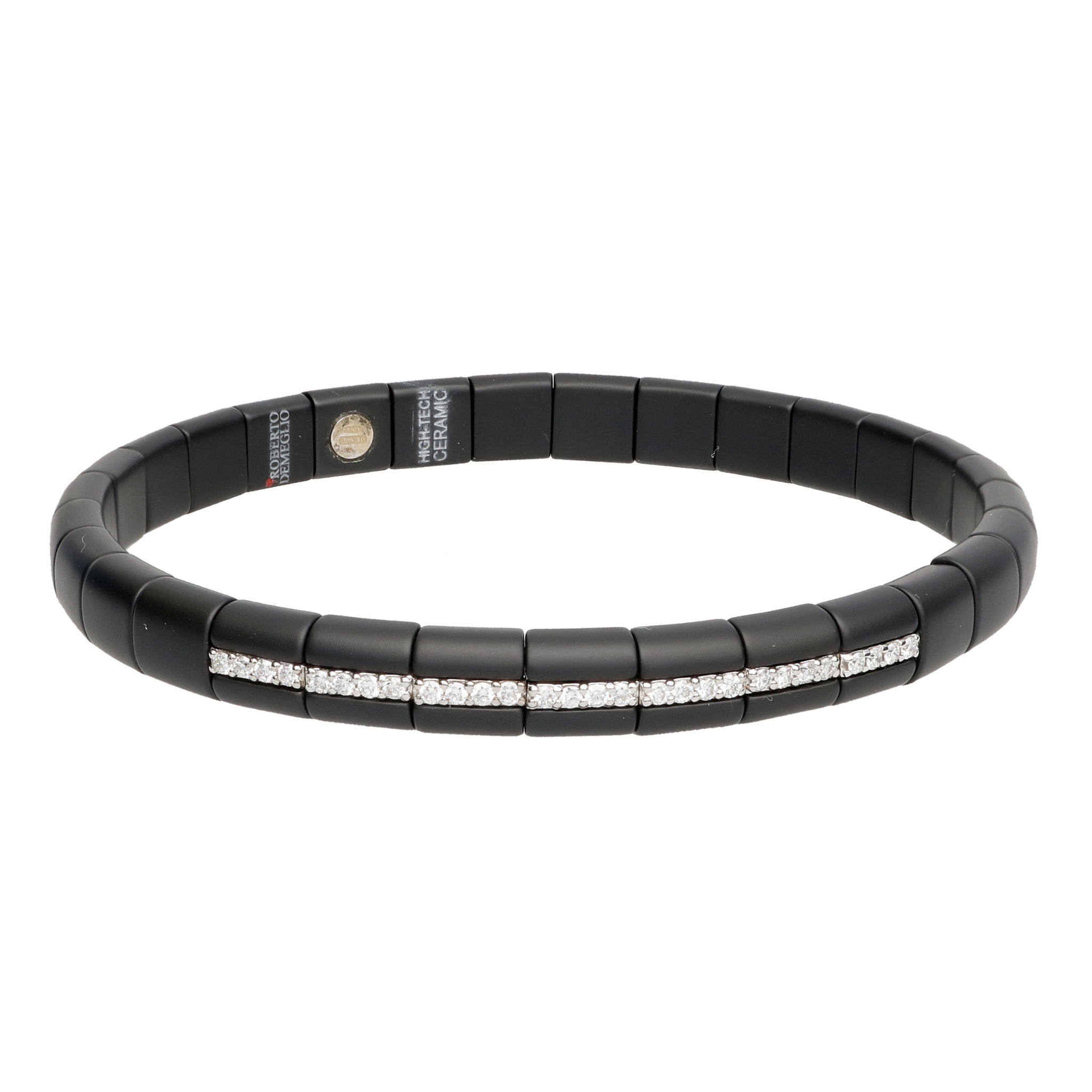 Pura Black Ceramic and Diamond Bracelet