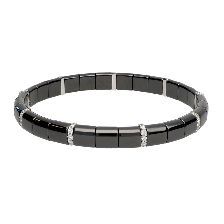 Pura Black Ceramic and Diamond Bracelet