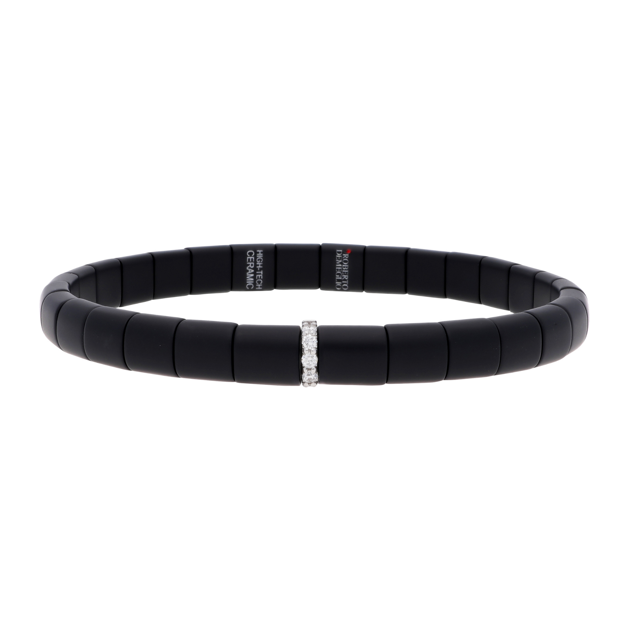 Pura Black Ceramic and Diamond Bracelet
