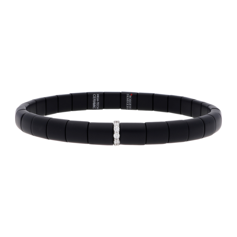 Pura Black Ceramic and Diamond Bracelet