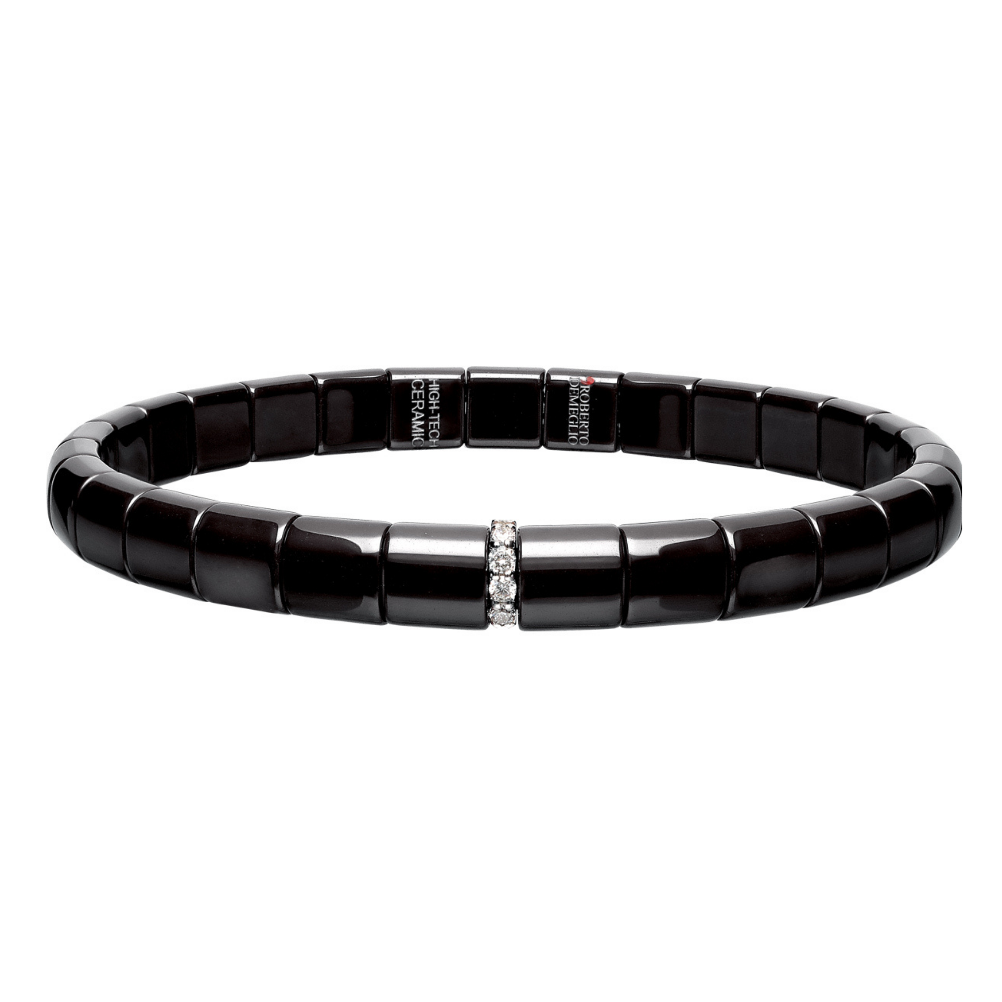 Pura Black Ceramic and Diamond Bracelet