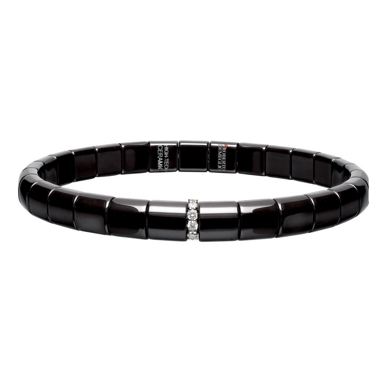 Pura Black Ceramic and Diamond Bracelet