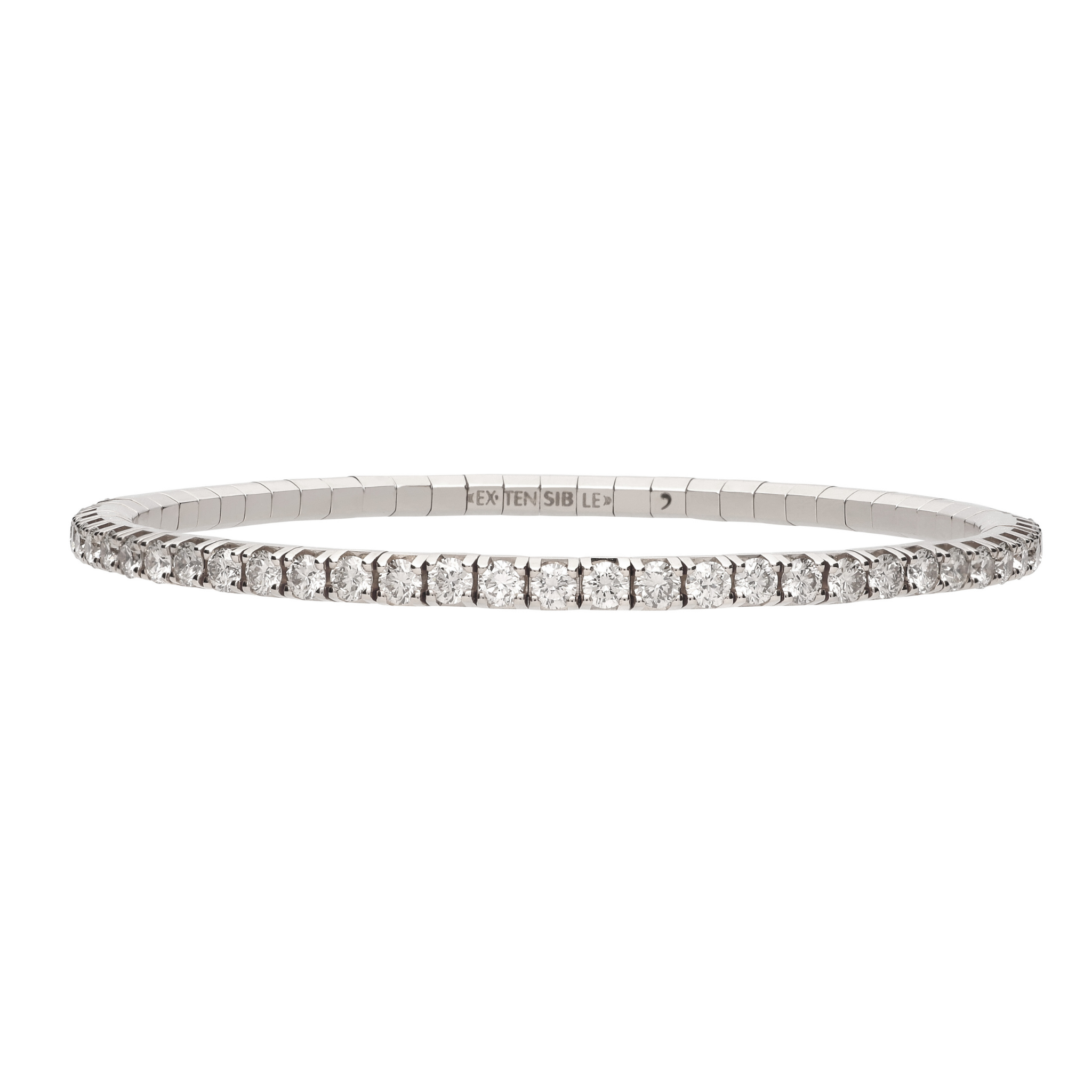 White Gold Diamond Stretch Tennis Bracelet