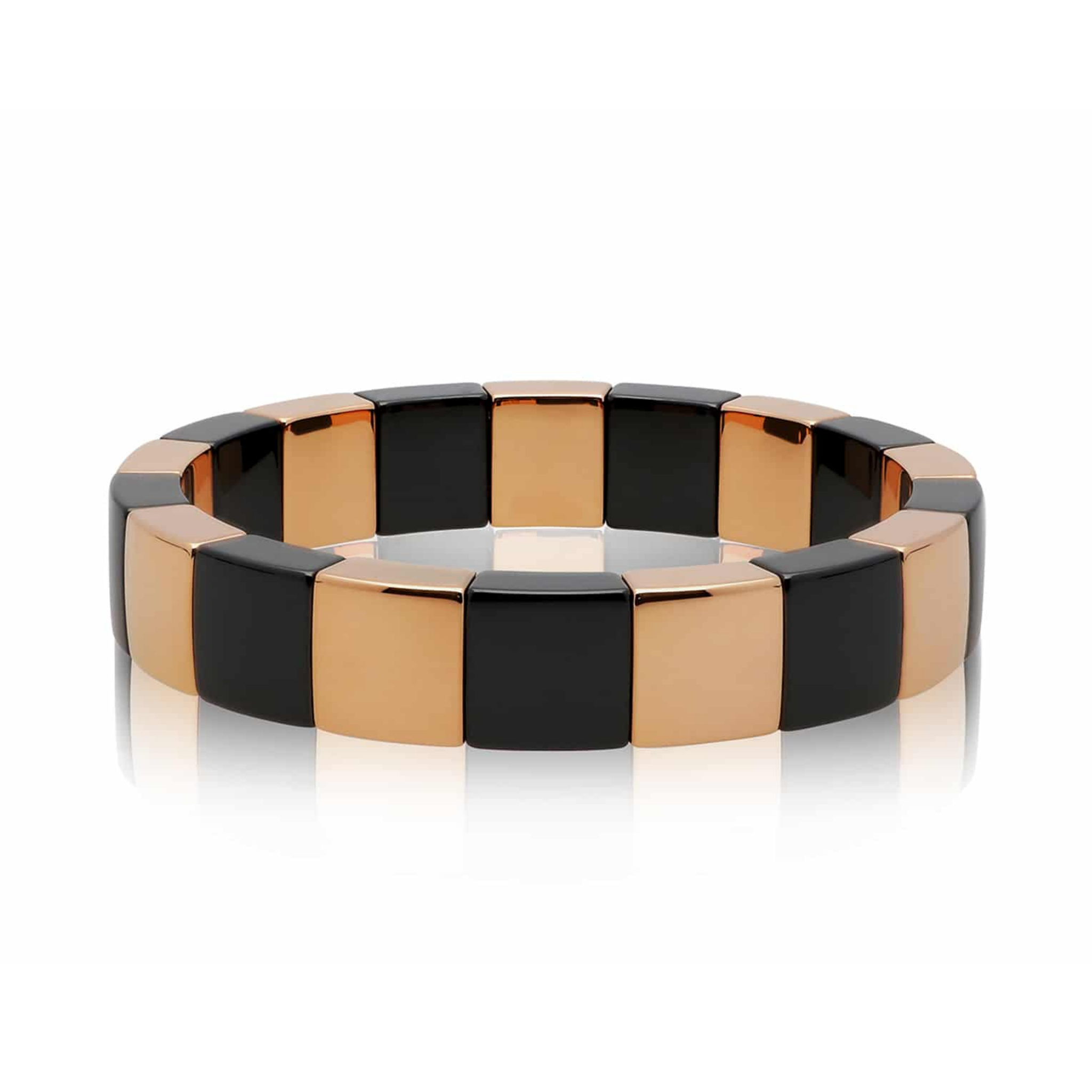 Roberto Demeglio Aura Polished Ceramic and Rose Gold Bracelet
