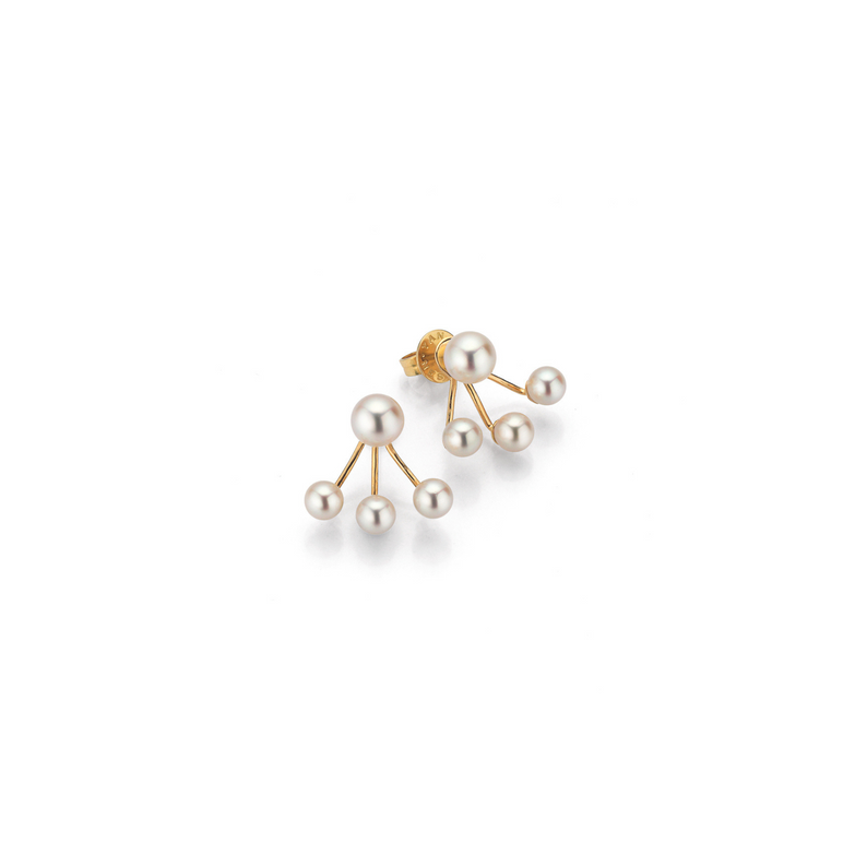 Akoya Pearl and Gold Earrings