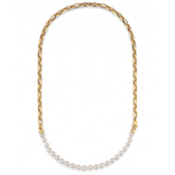 Two-Piece Akoya Pearl and Gold Necklace