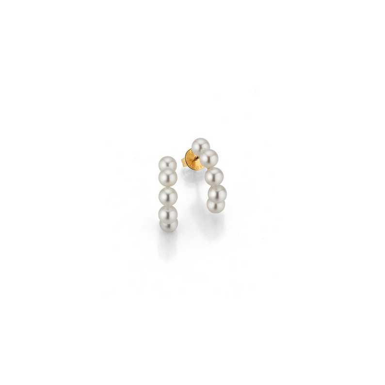 Freshwater Pearl and Gold Earrings