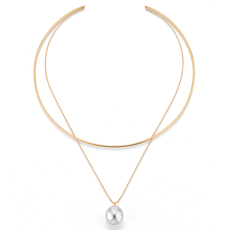 South Sea Pearl and Gold Necklace