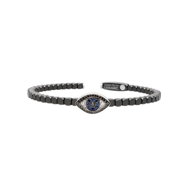 Dado Black Ceramic Evil Eye Bracelet