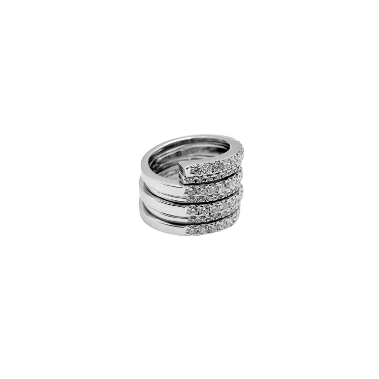 Multi-Row Ring with Diamonds