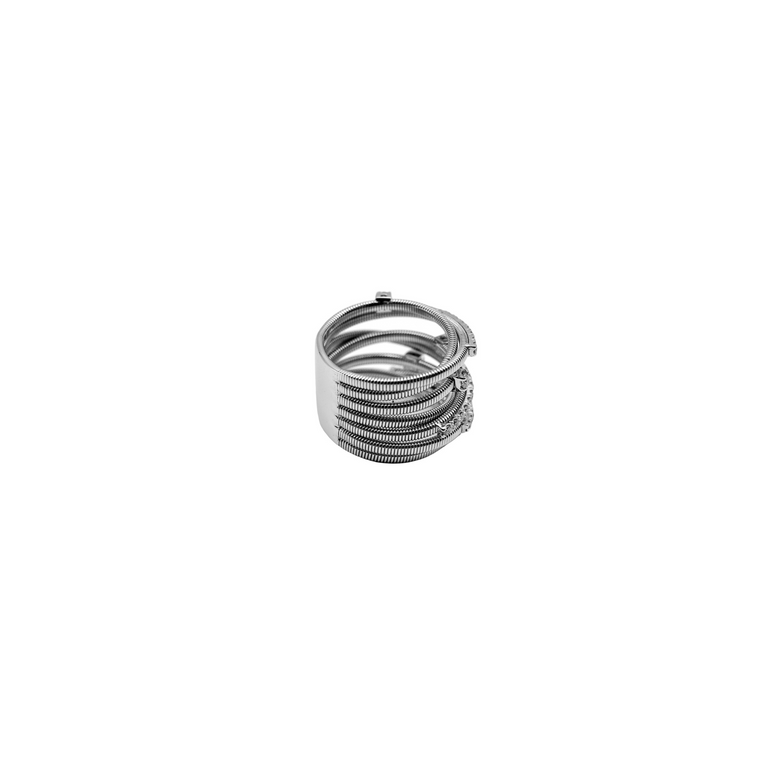 Cable Crossover Diamond Ring