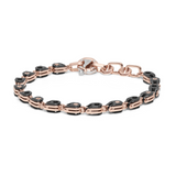 Rose Gold and Ceramic Bracelet with Diamonds