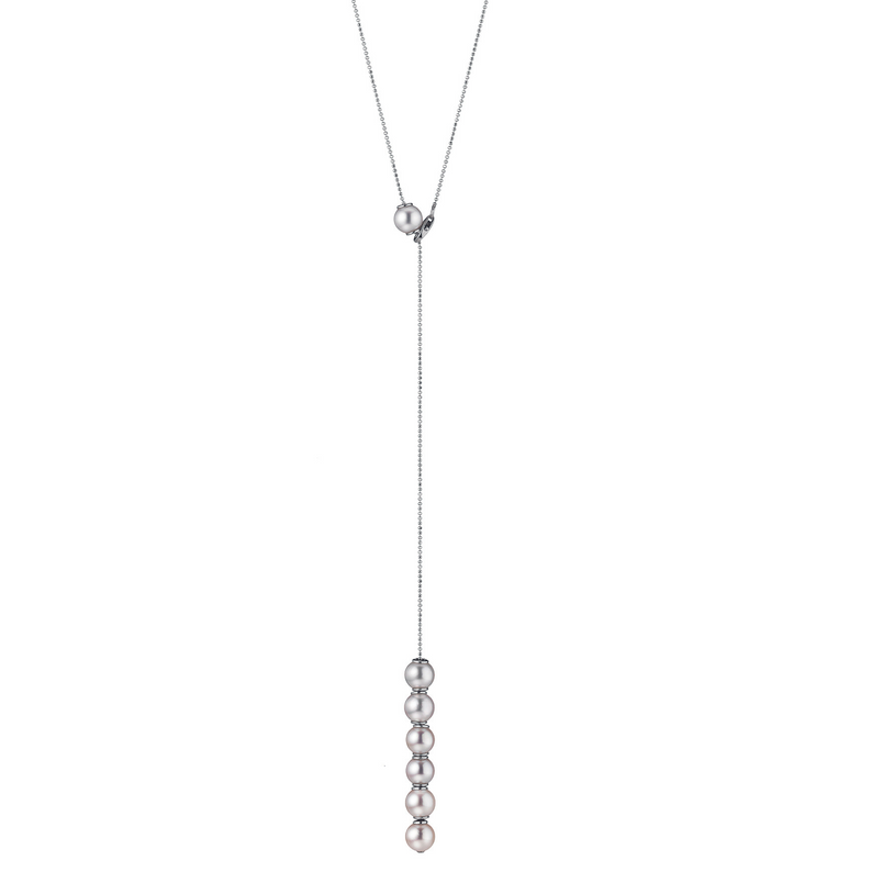 Adjustable Akoya Pearl and Gold Necklace