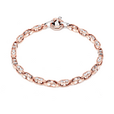 Rose and White Gold Bracelet with Diamonds