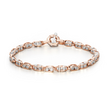 Rose and White Gold Bracelet with Diamonds