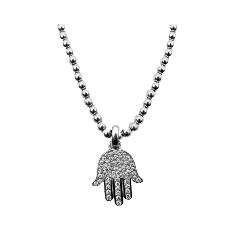 Hamsa Pendant with Diamonds