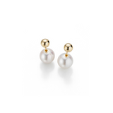 Freshwater Pearl and Gold Earrings