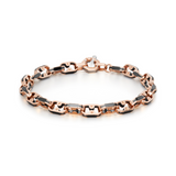 Rose Gold, White Gold and Ceramic Bracelet with Diamonds