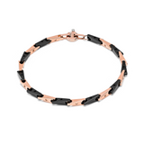 Rose Gold and Ceramic Bracelet with Diamonds