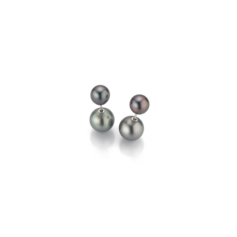 Tahiti Pearl and Gold Earrings