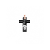 Rose Gold and Stainless Steel Cross Pendant