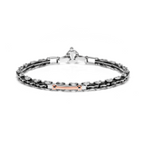 Rose Gold and Stainless Steel Bracelet with Diamonds