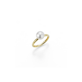 Akoya Pearl and Gold Ring