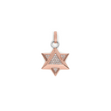 Rose Gold Star of David Pendant with Diamonds