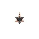 Rose Gold and Carbon Fiber Star of David Pendant