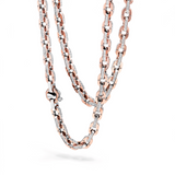 White and Rose Gold Necklace with Diamonds