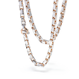 White and Rose Gold Necklace with Diamond