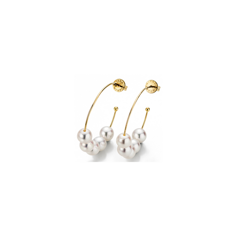 Akoya Pearl and Gold Earrings
