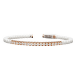Dado White Ceramic and Diamond Bracelet - Danielle B.