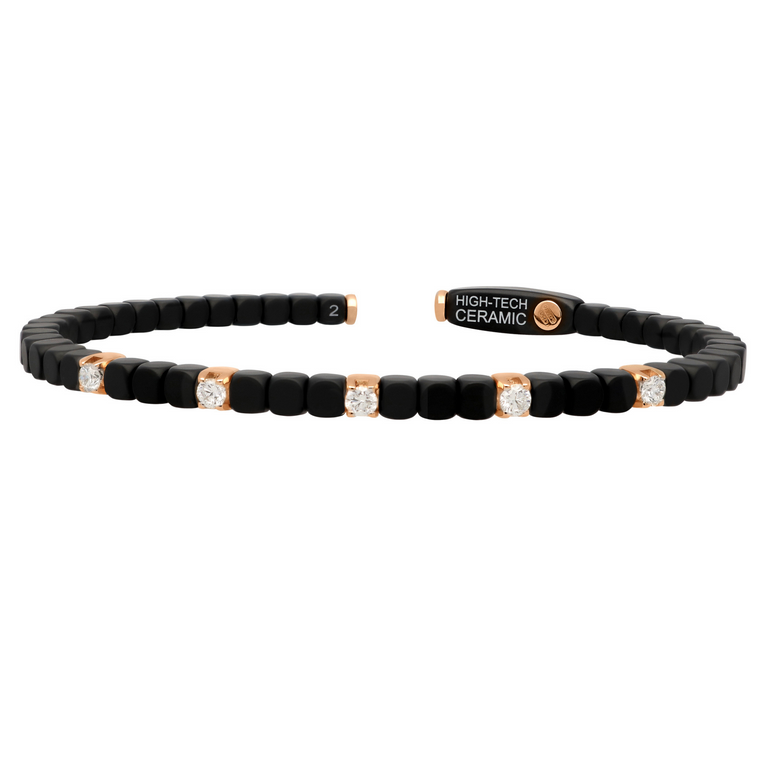 Dado Black Ceramic and Diamond Bracelet - Danielle B.