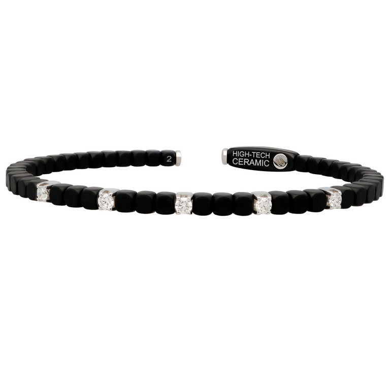 Dado Black Ceramic and Diamond Bracelet - Danielle B.