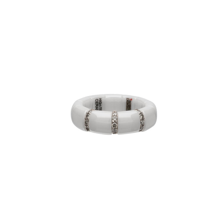 Pura White Ceramic and Diamond Ring - Danielle B.