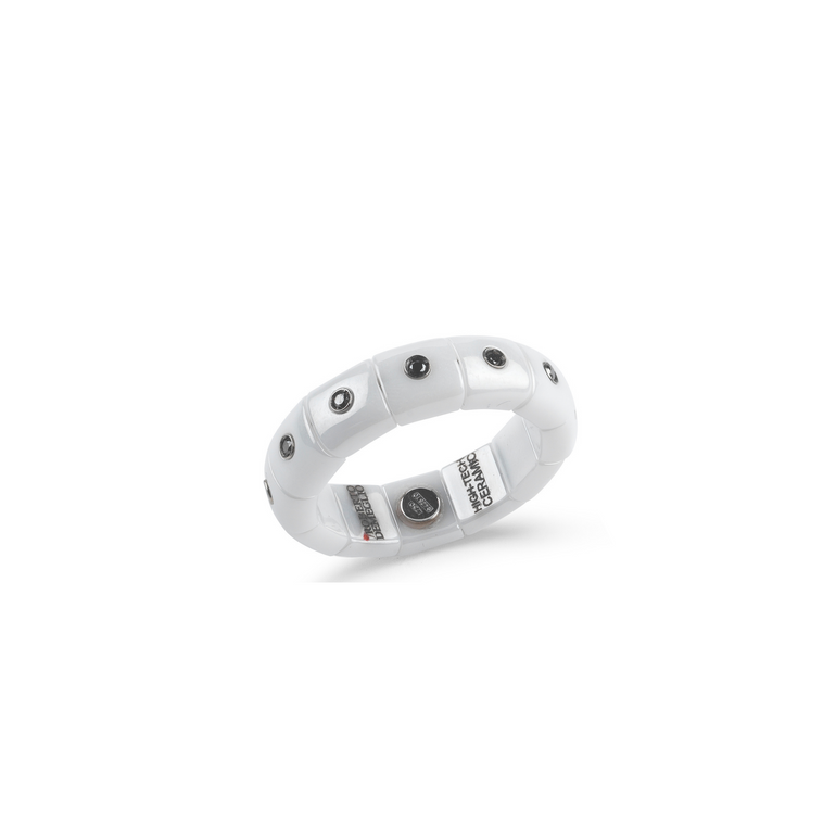 Pura White Ceramic and Black Diamond Ring - Danielle B.