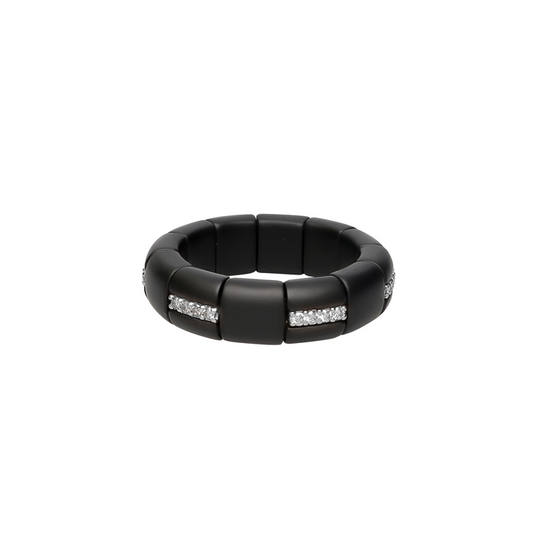 Pura Black Ceramic and Diamond Ring - Danielle B.