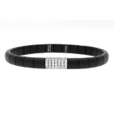 Pura Black Ceramic and Diamond Bracelet