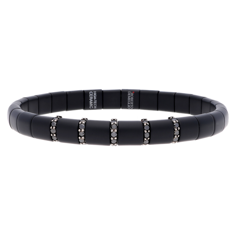 Pura Black Ceramic and Black Diamond Bracelet