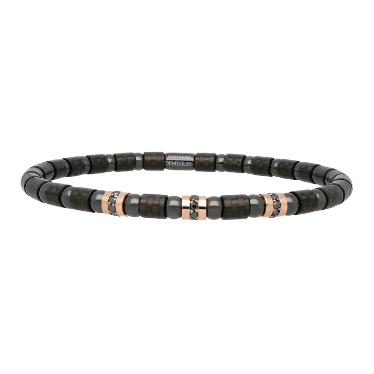 Carbon Fiber, Ceramic and Black Diamond Bracelet