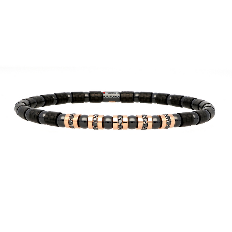 Carbon Fiber, Ceramic and Black Diamond Bracelet
