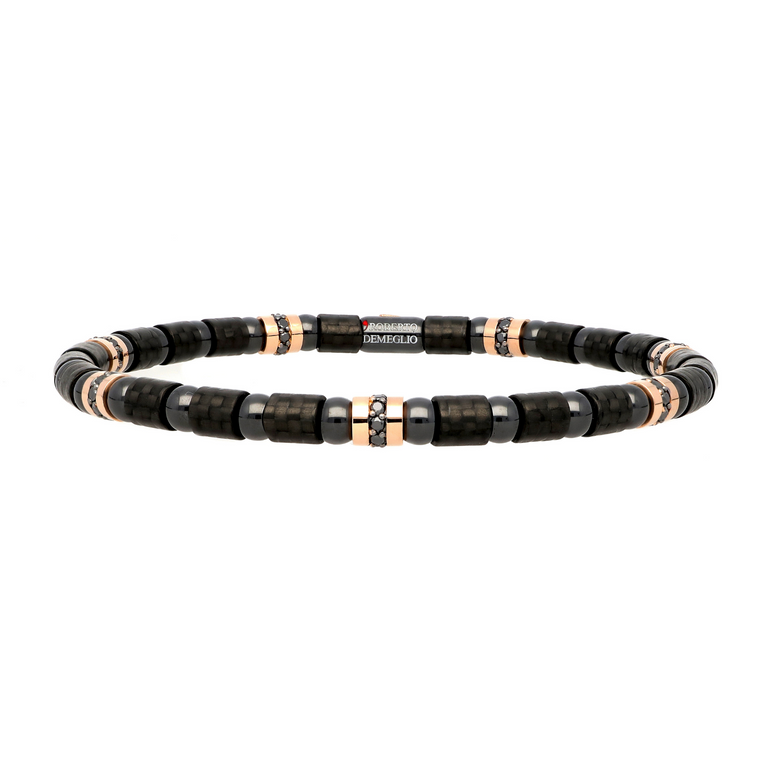 Carbon Fiber, Ceramic and Black Diamond Bracelet