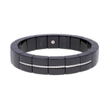Domino Black Ceramic and Diamond Bracelet