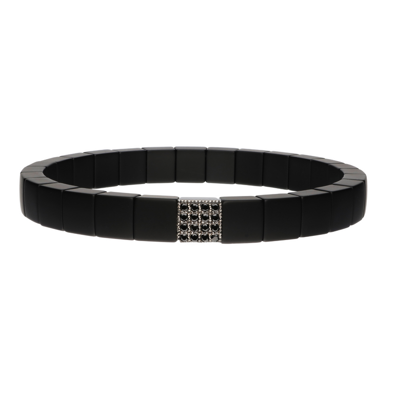 Scacco Black Ceramic and Black Diamond Bracelet